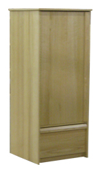 Homestead Single Door Wardrobe w\/1 Bottom Drawer & Clothes Rod, 60"H